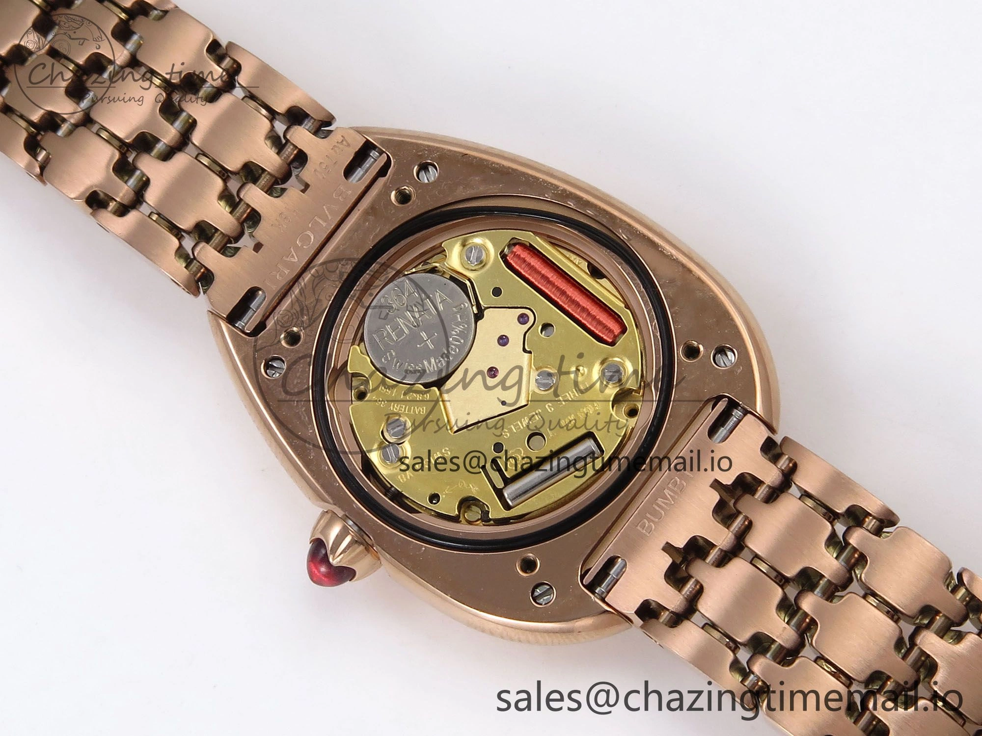 Serpenti Seduttori Watch RG BVF 1:1 Best Edition Black Dial Diamonds Bezel on RG Bracelet Swiss Quartz