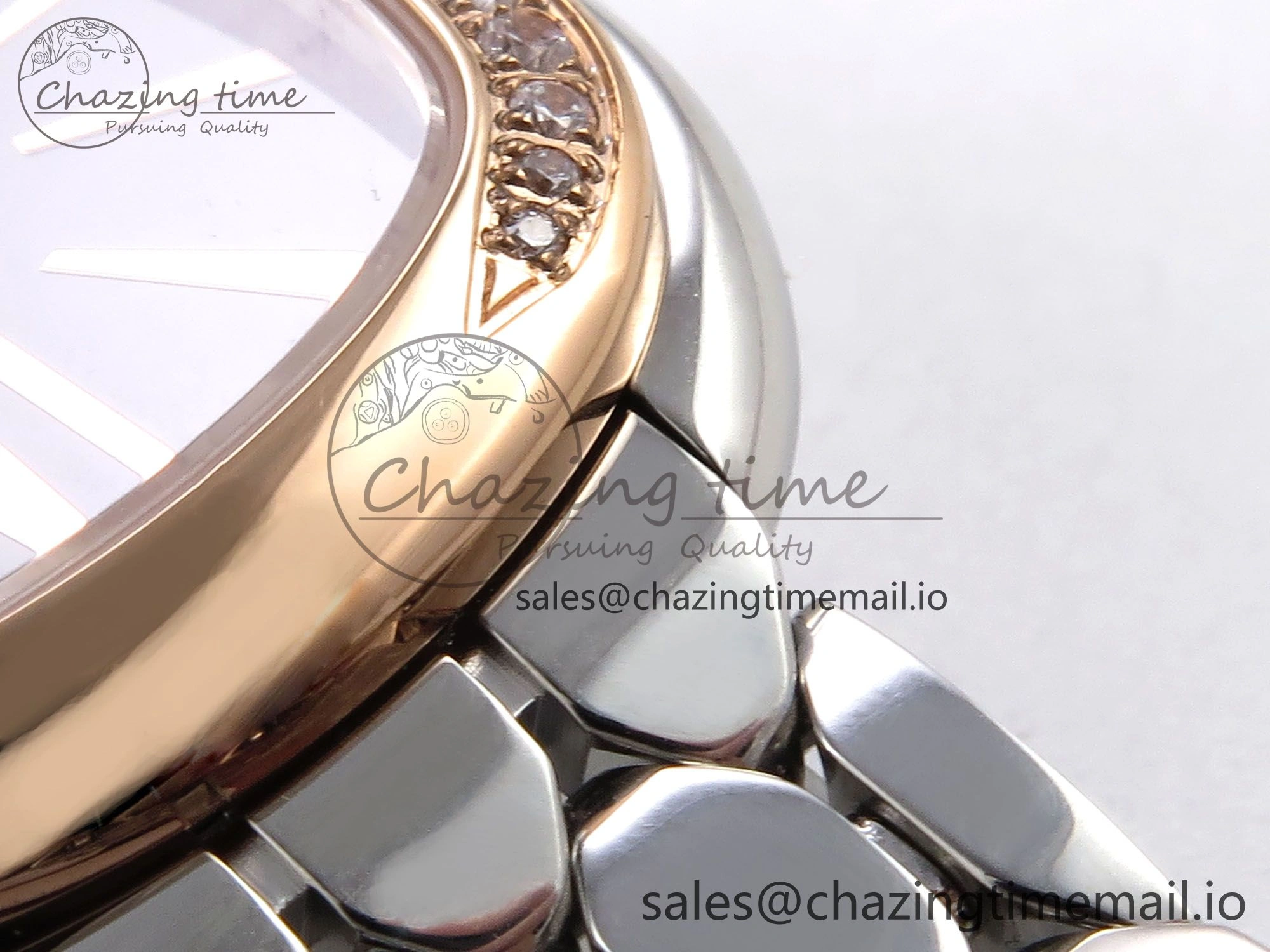 Serpenti Seduttori Watch RG BVF 1:1 Best Edition Black Dial Diamonds Bezel on SS Bracelet Swiss Quartz