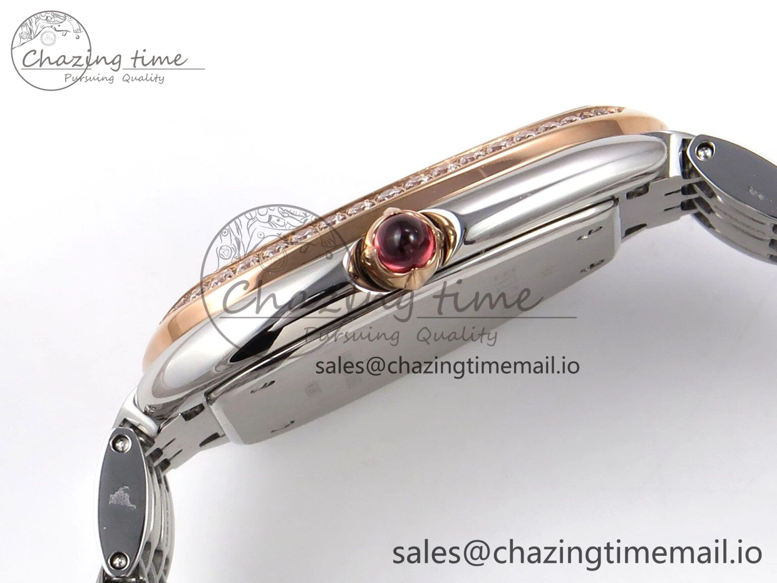 Serpenti Seduttori Watch RG BVF 1:1 Best Edition Black Dial Diamonds Bezel on SS Bracelet Swiss Quartz
