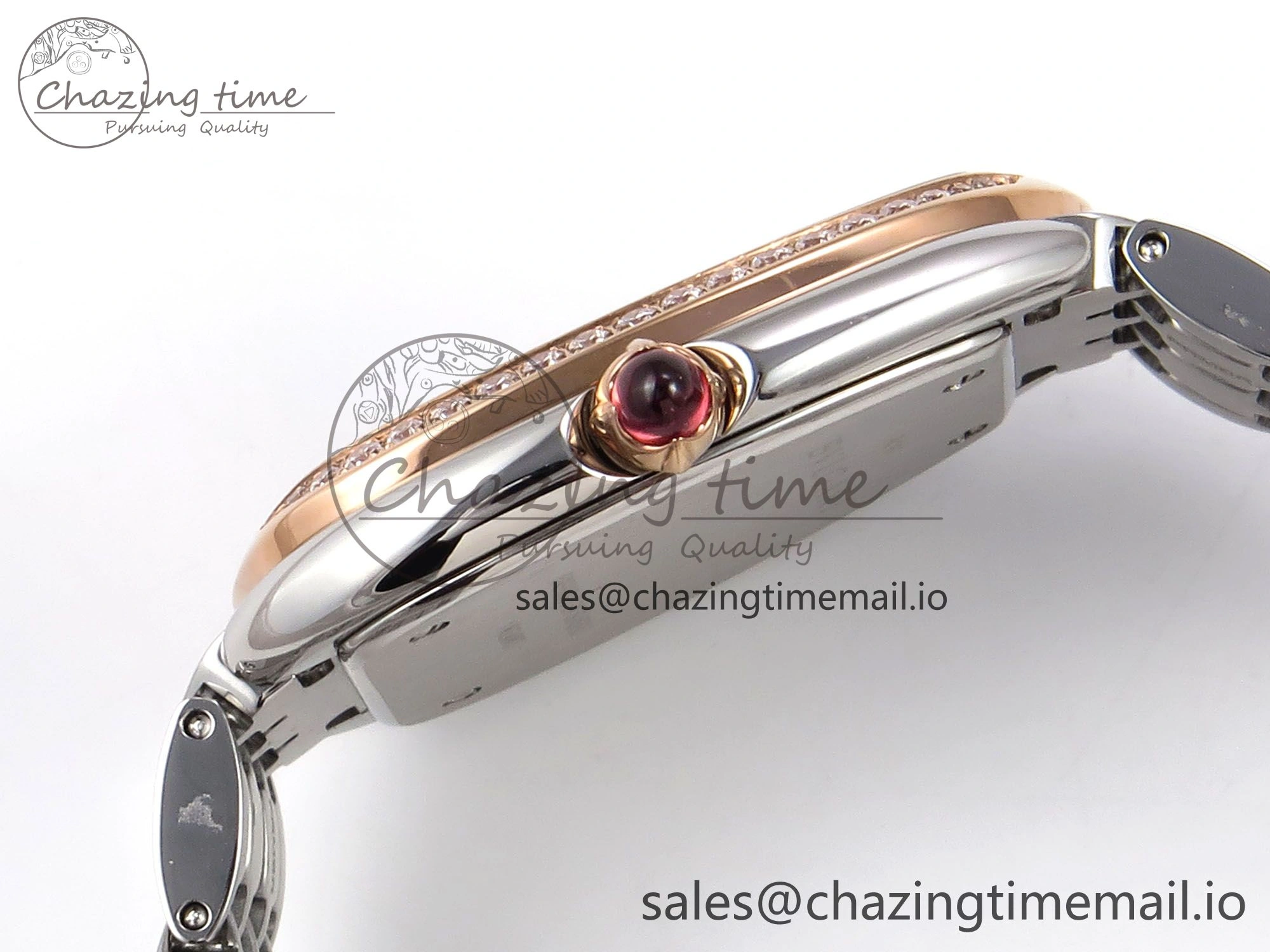 Serpenti Seduttori Watch RG BVF 1:1 Best Edition Black Dial Diamonds Bezel on SS Bracelet Swiss Quartz