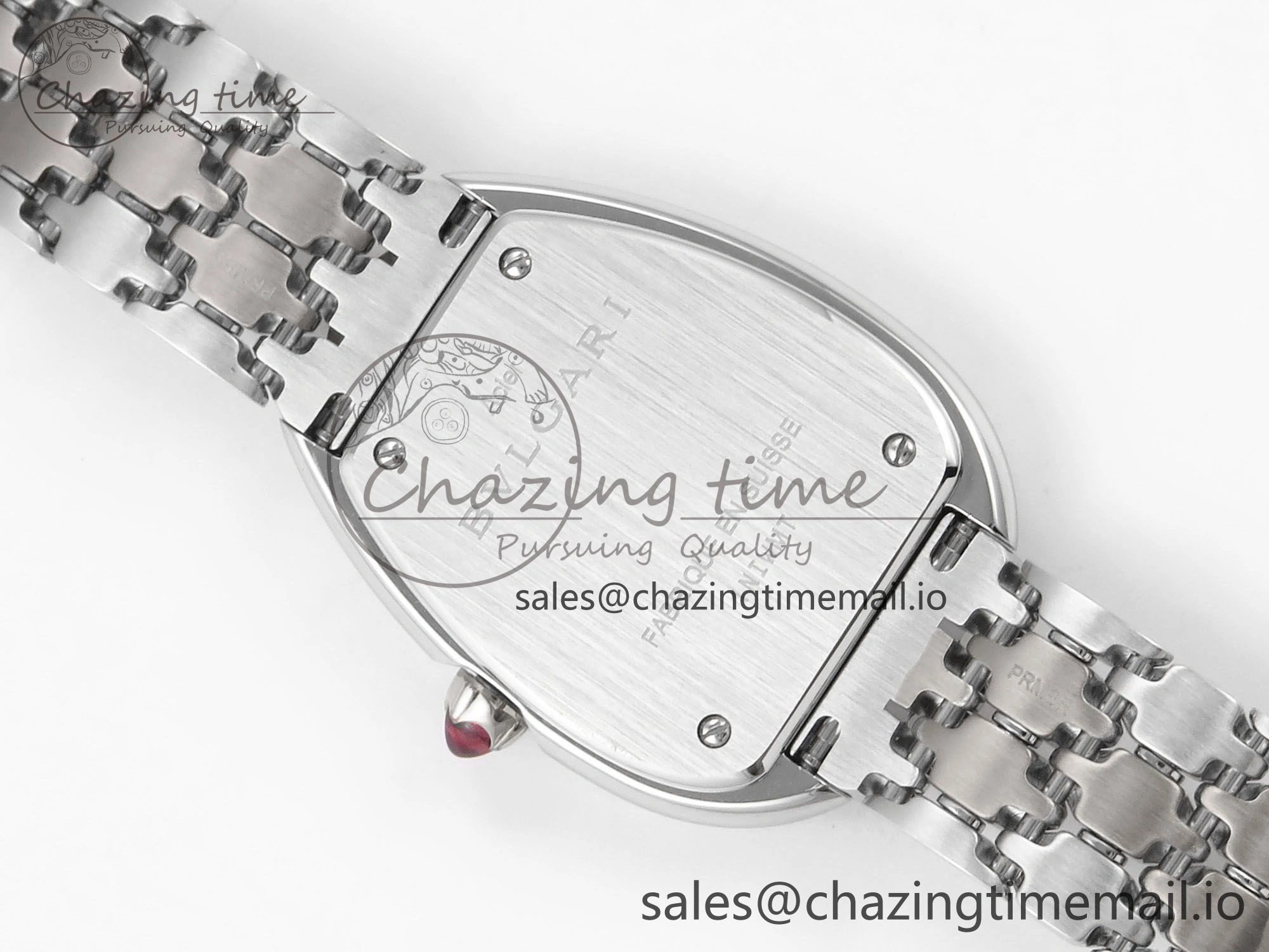 Serpenti Seduttori Watch RG BVF 1:1 Best Edition Black Dial Diamonds Bezel on SS Bracelet Swiss Quartz
