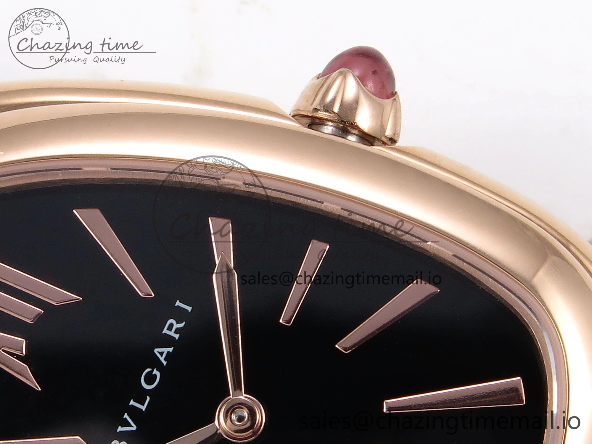 Serpenti Seduttori Watch RG BVF 1:1 Best Edition Black Dial on RG Bracelet Swiss Quartz