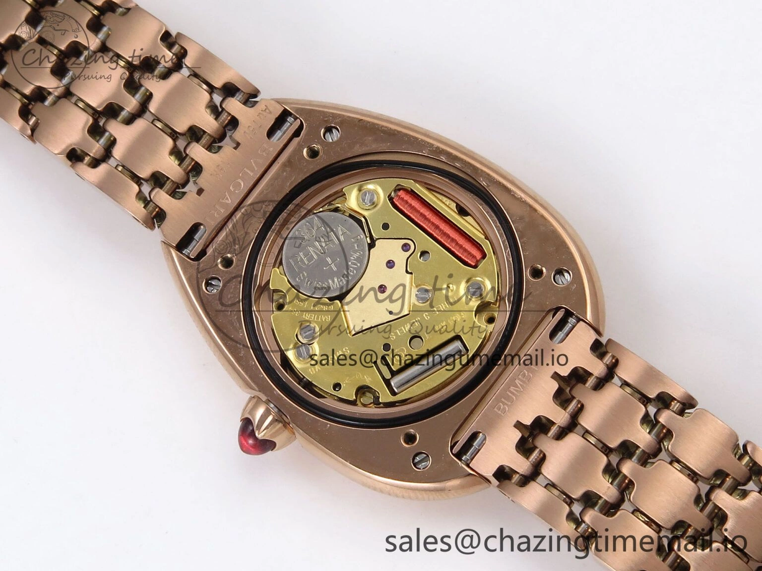 Serpenti Seduttori Watch RG BVF 1:1 Best Edition Black Dial on RG Bracelet Swiss Quartz