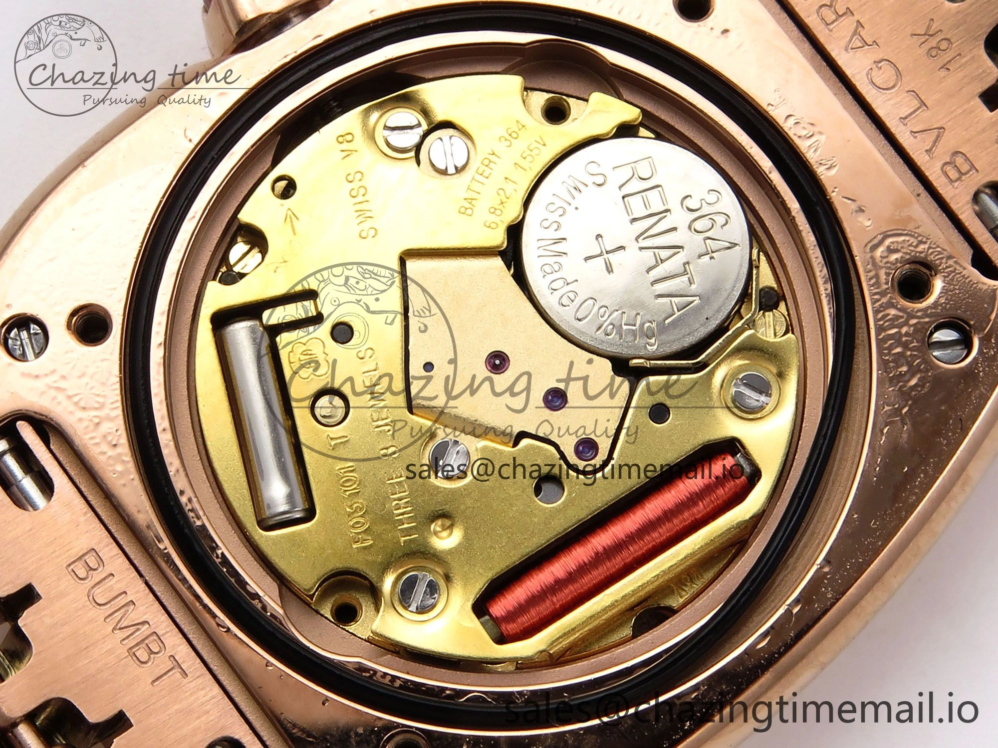 Serpenti Seduttori Watch RG BVF 1:1 Best Edition Black Dial on RG Bracelet Swiss Quartz