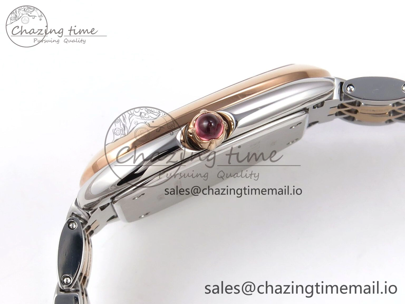 Serpenti Seduttori Watch RG SS BVF 1:1 Best Edition Black Dial on RG SS Bracelet Swiss Quartz