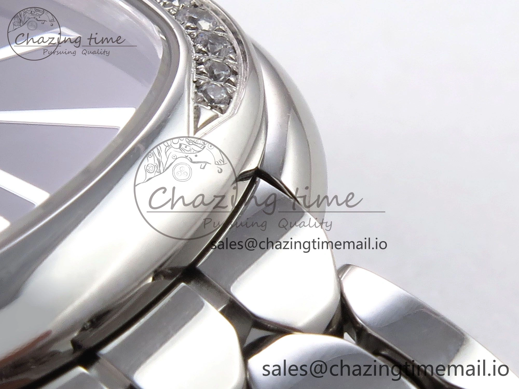 Serpenti Seduttori Watch SS BVF 1:1 Best Edition Black Dial Diamonds Bezel on SS Bracelet Swiss Quartz