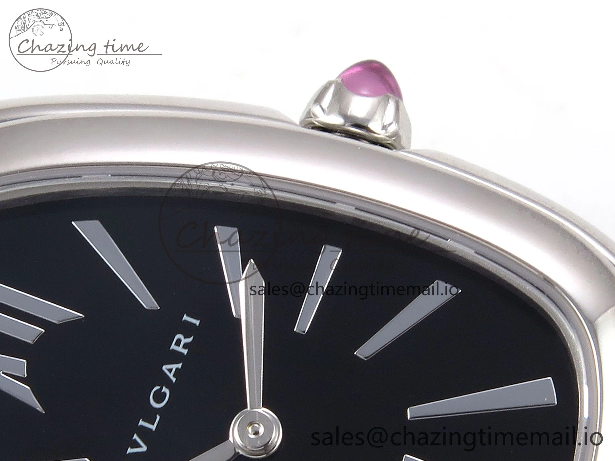 Serpenti Seduttori Watch SS BVF 1:1 Best Edition Black Dial on SS Bracelet Swiss Quartz
