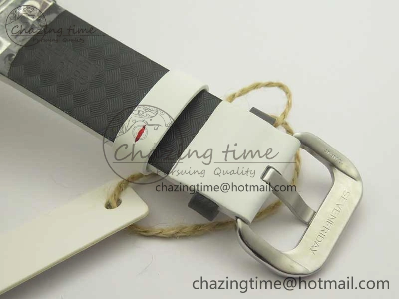 Seven Friday P1B 03 Japan Limited Edition SVF 1:1 Best Edition on White Leather Strap Miyota 82S7 ( Free Extra Strap )