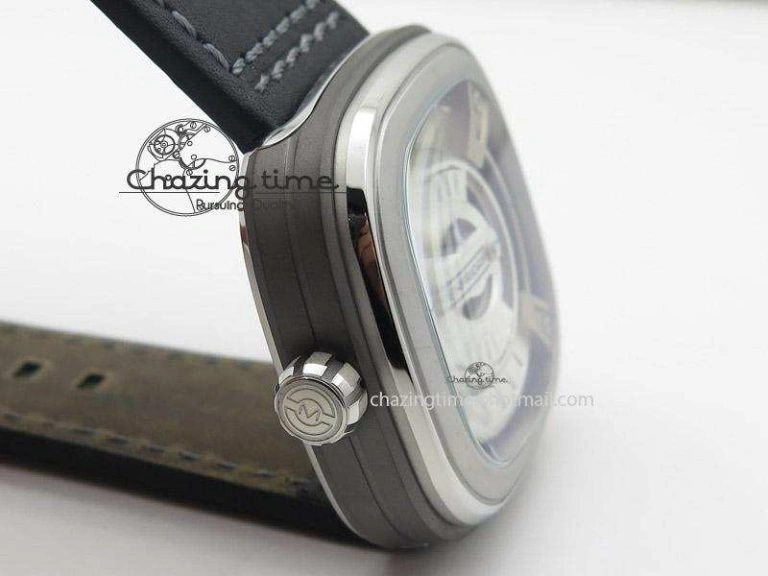SevenFriday M1-1 SWF 1:1 Best Edition Silver Dial on Black Leather Strap Miyota 8215