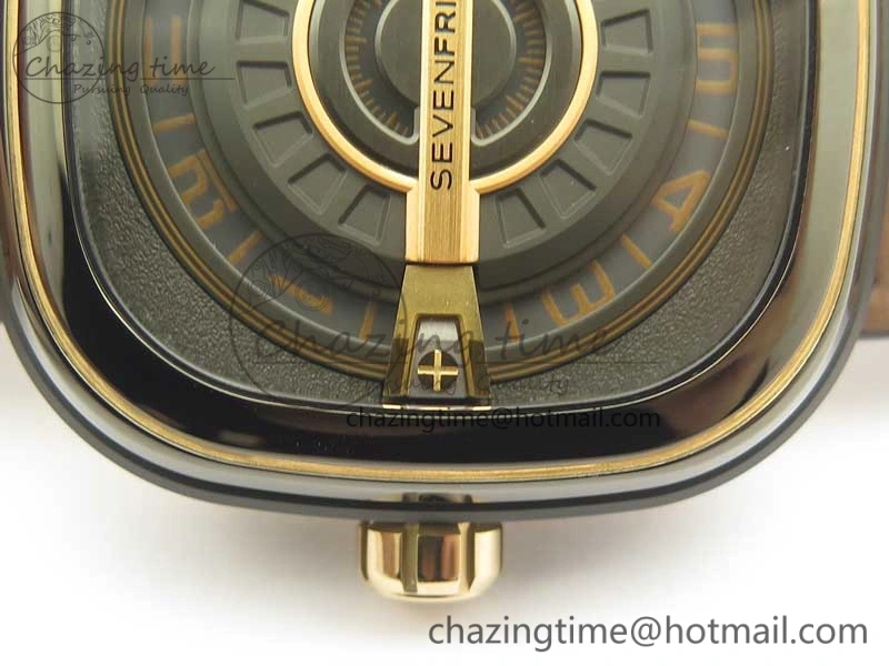 SevenFriday M2-02 SVF 1:1 Best Edition Black Dial On Brown Leather Strap Miyota 8215 (Free Rubber Strap