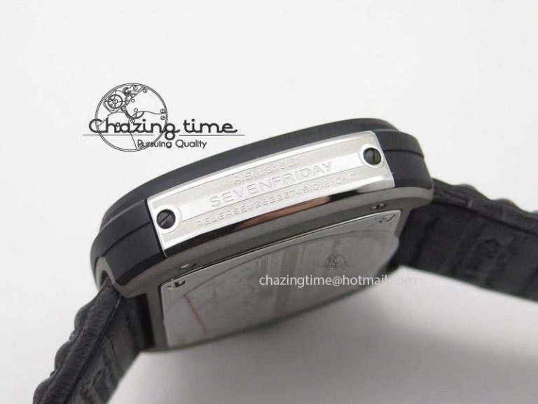 SevenFriday M2-1 SWF 1:1 Best Edition Black Dial on Black Leather Strap Miyota 8215