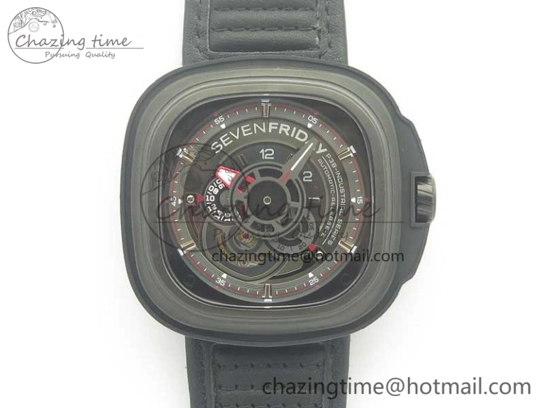 SevenFriday M2-2 V6F Best Edition Black Dial On Brown Leather Strap Miyota 8215