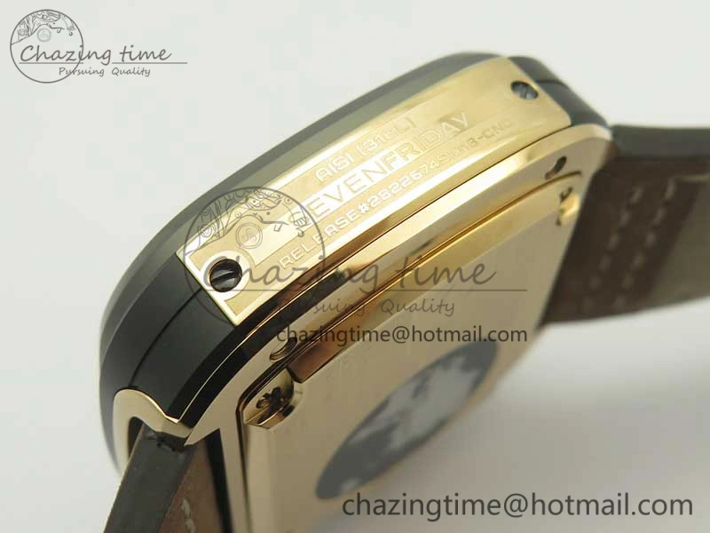 SevenFriday M2 02 SVF 1:1 Best Edition Black Dial on Brown Leather Strap Miyota 8215