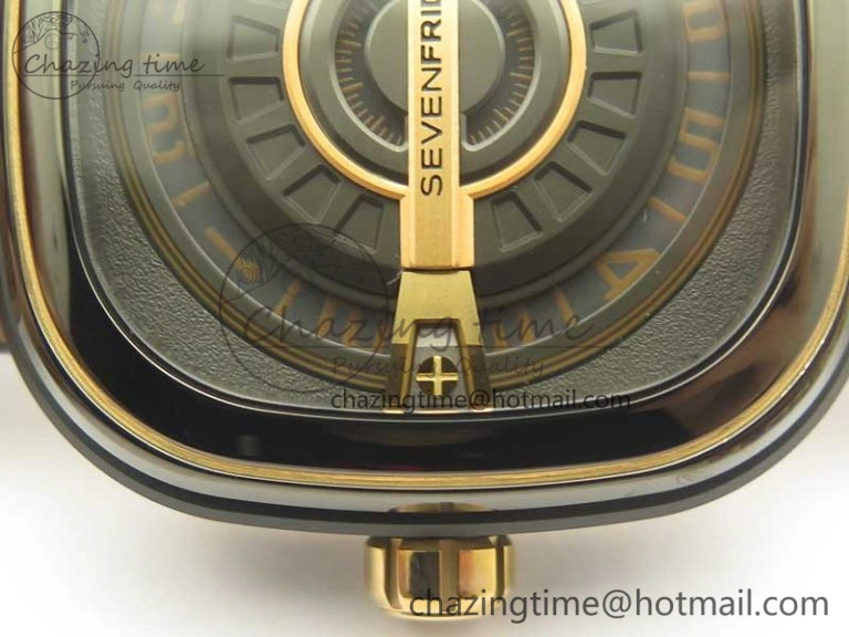 SevenFriday M2 02 SVF 1:1 Best Edition Black Dial on Brown Leather Strap Miyota 8215