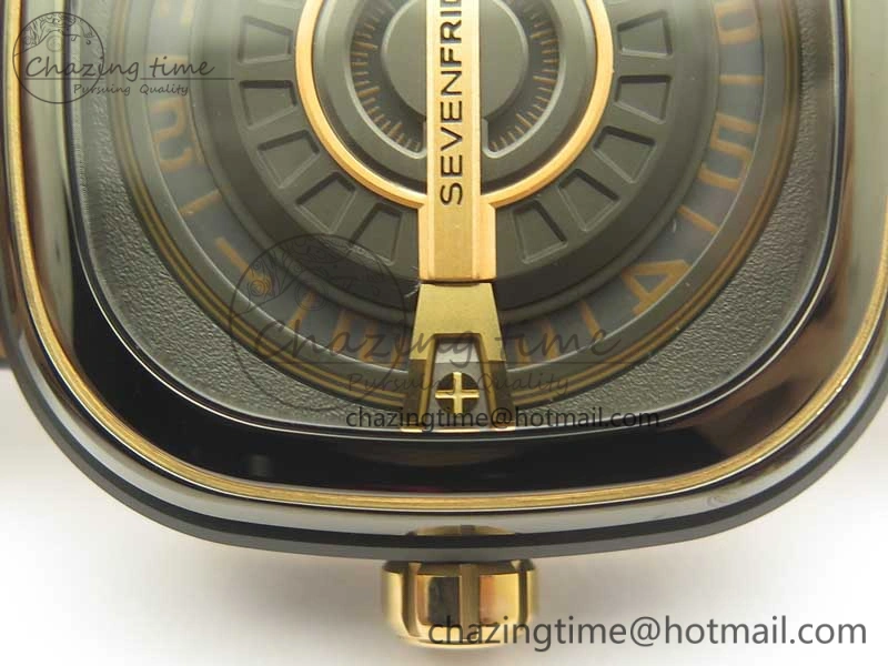 SevenFriday M2 02 SVF 1:1 Best Edition Black Dial on Brown Leather Strap Miyota 8215