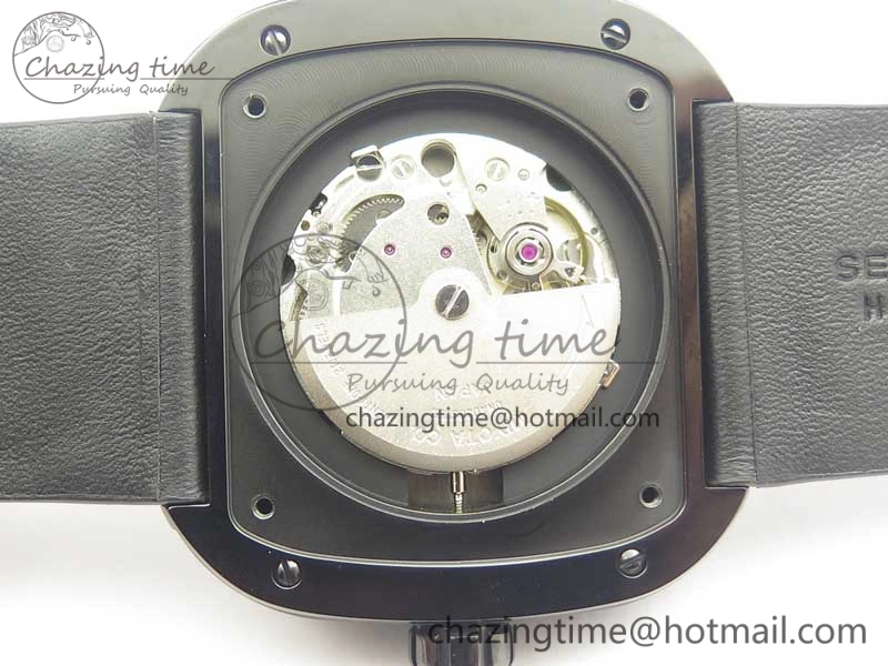 SevenFriday M3-01 PVD-LE SVF 1:1 Best Edition Black Dial On Black Leather Strap Miyota 8215 (Free Rubber Strap)