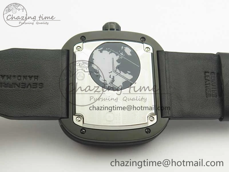 SevenFriday M3-01 PVD-LE SVF 1:1 Best Edition Black Dial On Black Leather Strap Miyota 8215 (Free Rubber Strap)