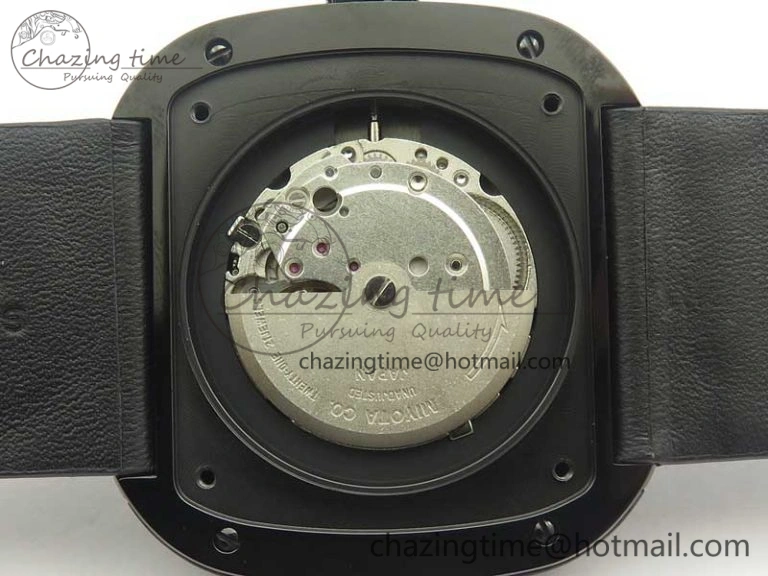 SevenFriday M3-01 PVD-LE SVF 1:1 Best Edition Black Dial On Black Leather Strap Miyota 8215 (Free Rubber Strap)