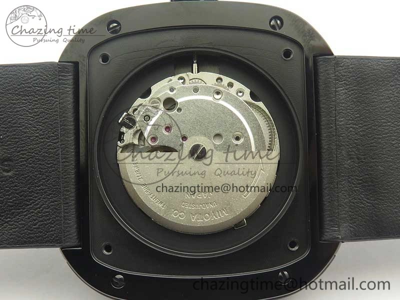SevenFriday M3-01 PVD-LE SVF 1:1 Best Edition Black Dial On Black Leather Strap Miyota 8215 (Free Rubber Strap)