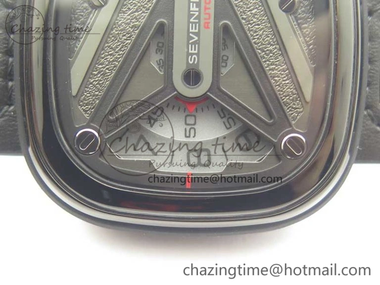 SevenFriday M3 01 SVF 1:1 Best Edition Black Dial on Black Leather Strap Miyota 8215 (Free Extra Strap)
