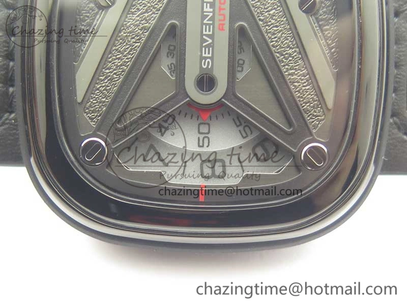 SevenFriday M3 01 SVF 1:1 Best Edition Black Dial on Black Leather Strap Miyota 8215 (Free Extra Strap)