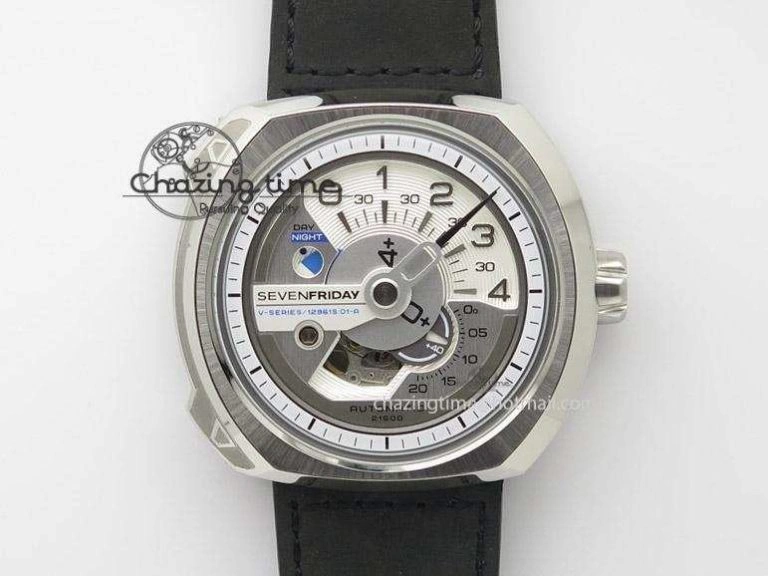 SevenFriday P1-3 SWF 1:1 Best Edition on Black Leather Strap Miyota 82S7