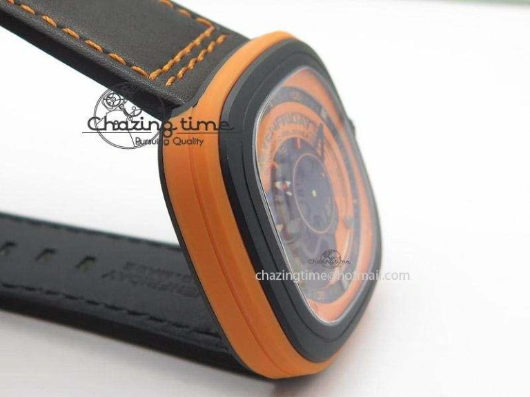 SevenFriday P1-3 SWF 1:1 Best Edition on Black Leather Strap Miyota 82S7
