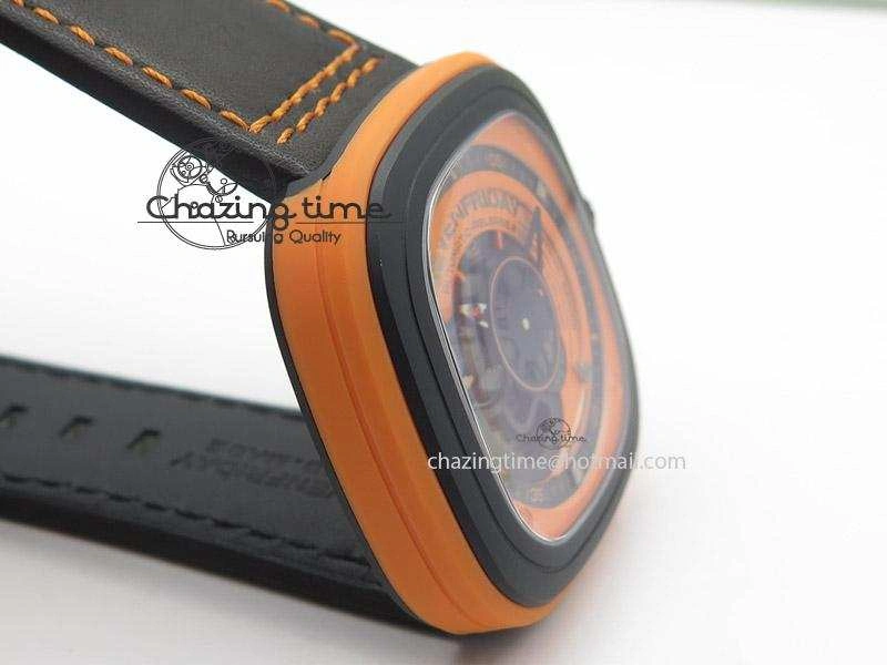 SevenFriday P1-3 SWF 1:1 Best Edition on Black Leather Strap Miyota 82S7