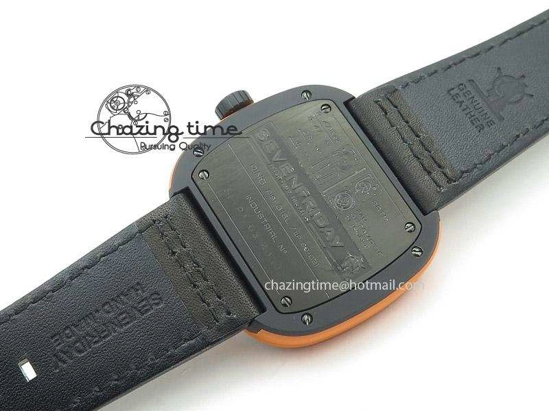 SevenFriday P1-3 SWF 1:1 Best Edition on Black Leather Strap Miyota 82S7