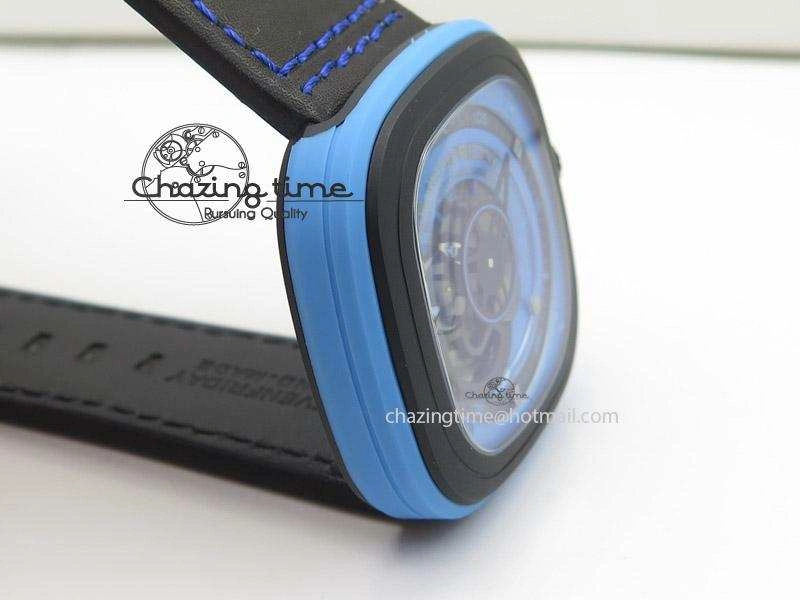 SevenFriday P1-4 SWF 1:1 Best Edition on Black Leather Strap Miyota 82S7