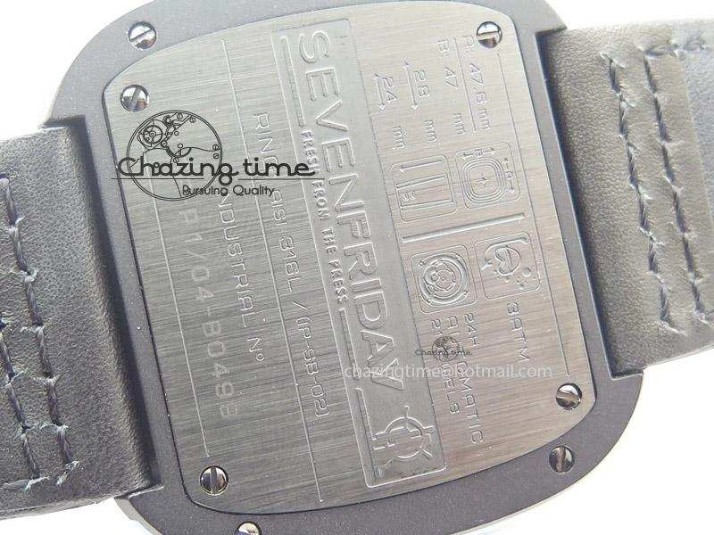 SevenFriday P1-4 SWF 1:1 Best Edition on Black Leather Strap Miyota 82S7