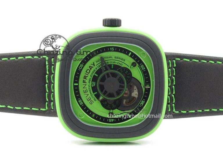 SevenFriday P1-5 SWF 1:1 Best Edition on Black Leather Strap Miyota 82S7