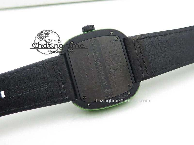 SevenFriday P1-5 SWF 1:1 Best Edition on Black Leather Strap Miyota 82S7