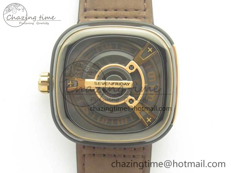 SevenFriday P1-5 SWF 1:1 Best Edition on Black Leather Strap Miyota 82S7