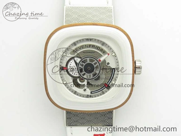 SevenFriday P1-5 SWF 1:1 Best Edition on Black Leather Strap Miyota 82S7