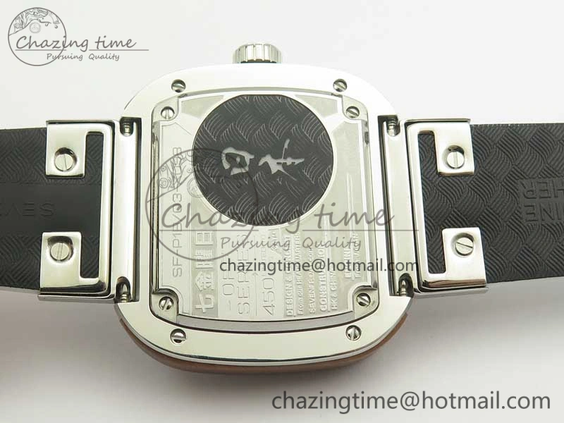 SevenFriday P1B-03 Japan Limited Edition SVF 1:1 Best Edition On White Leather Strap Miyota 82S7 (Free Rubber Strap)