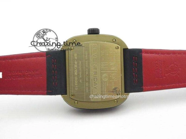 SevenFriday P2-2 SWF 1:1 Best Edition Black Dial on Black Leather Strap Miyota 82S7