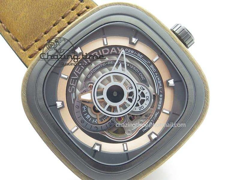 SevenFriday P2B 03-W ‘Woody’ NFC V6F Best Edition On Brown Asso Strap Miyota 82S7