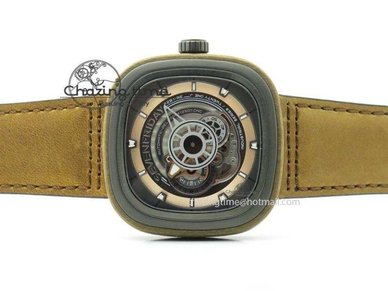 SevenFriday P2B 03-W ‘Woody’ NFC V6F Best Edition On Brown Asso Strap Miyota 82S7