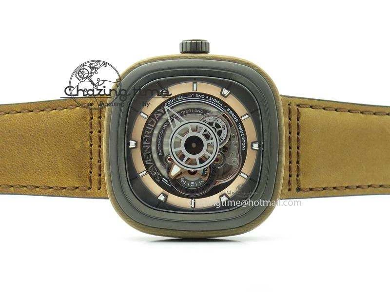SevenFriday P2B 03-W ‘Woody’ NFC V6F Best Edition On Brown Asso Strap Miyota 82S7