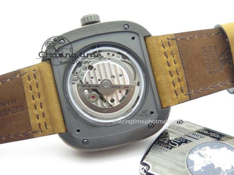 SevenFriday P2B 03-W ‘Woody’ NFC V6F Best Edition On Brown Asso Strap Miyota 82S7