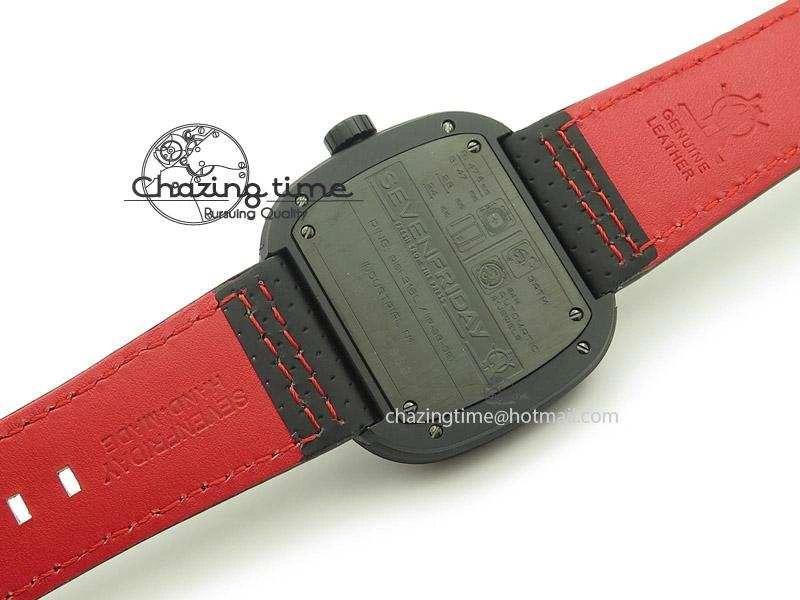 SevenFriday P3-1 SWF 1:1 Best Edition Black Dial on Black Leather Strap Miyota 82S7