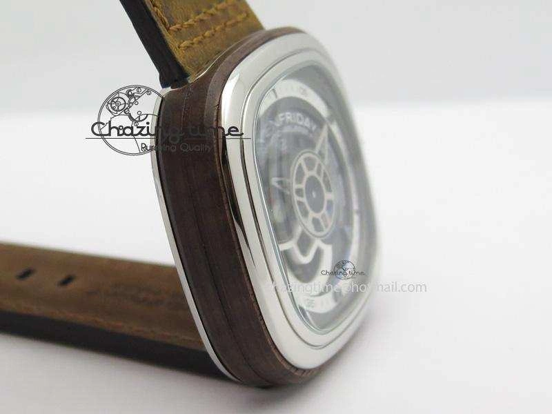 SevenFriday P3-2 ‘Woody’ V6F Best Edition On Brown Asso Strap Miyota 82S7