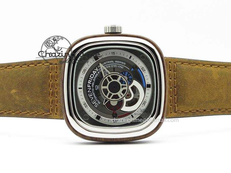 SevenFriday P3-2 ‘Woody’ V6F Best Edition On Brown Asso Strap Miyota 82S7