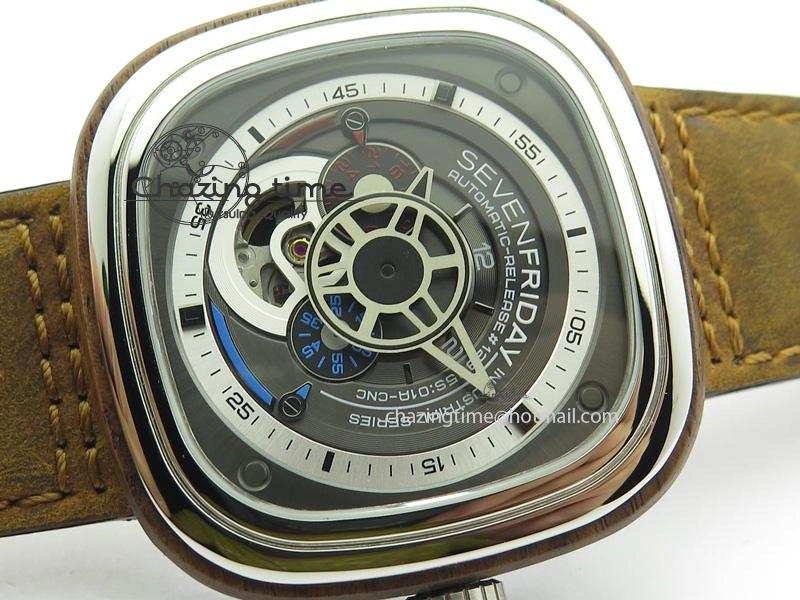 SevenFriday P3-2 ‘Woody’ V6F Best Edition On Brown Asso Strap Miyota 82S7