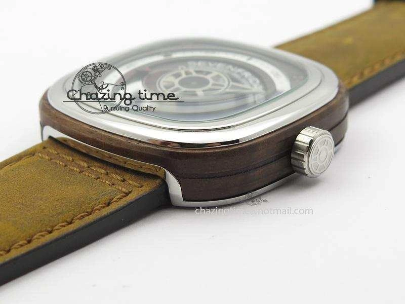 SevenFriday P3-2 ‘Woody’ V6F Best Edition On Brown Asso Strap Miyota 82S7