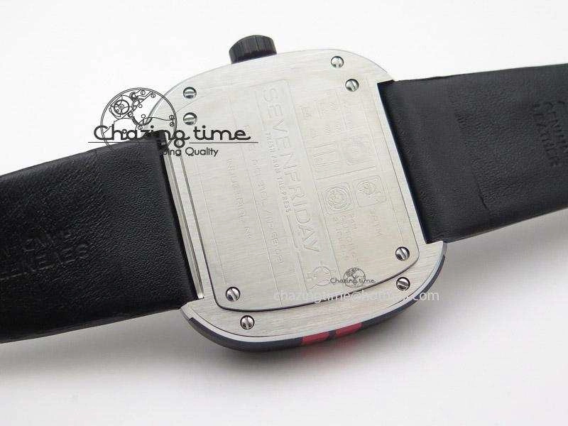 SevenFriday P3 BB SWF 1:1 Best Edition Black Dial on Black Leather Strap Miyota 82S7
