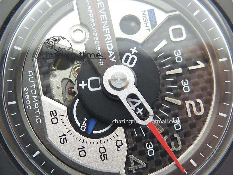 SevenFriday PVD V3-01 V6F 1:1 Best Edition Black Silver Dial On Black Leather Strap Miyota 82S7