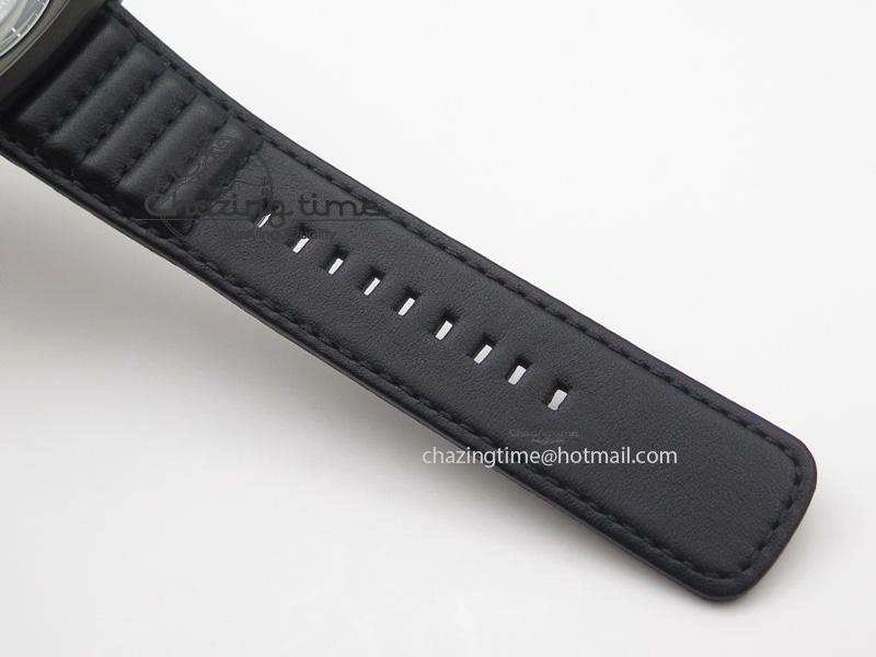 SevenFriday PVD V3-01 V6F 1:1 Best Edition Black Silver Dial On Black Leather Strap Miyota 82S7