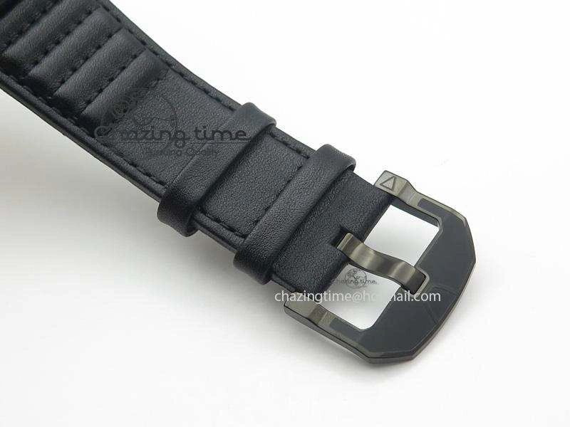 SevenFriday PVD V3-01 V6F 1:1 Best Edition Black Silver Dial On Black Leather Strap Miyota 82S7